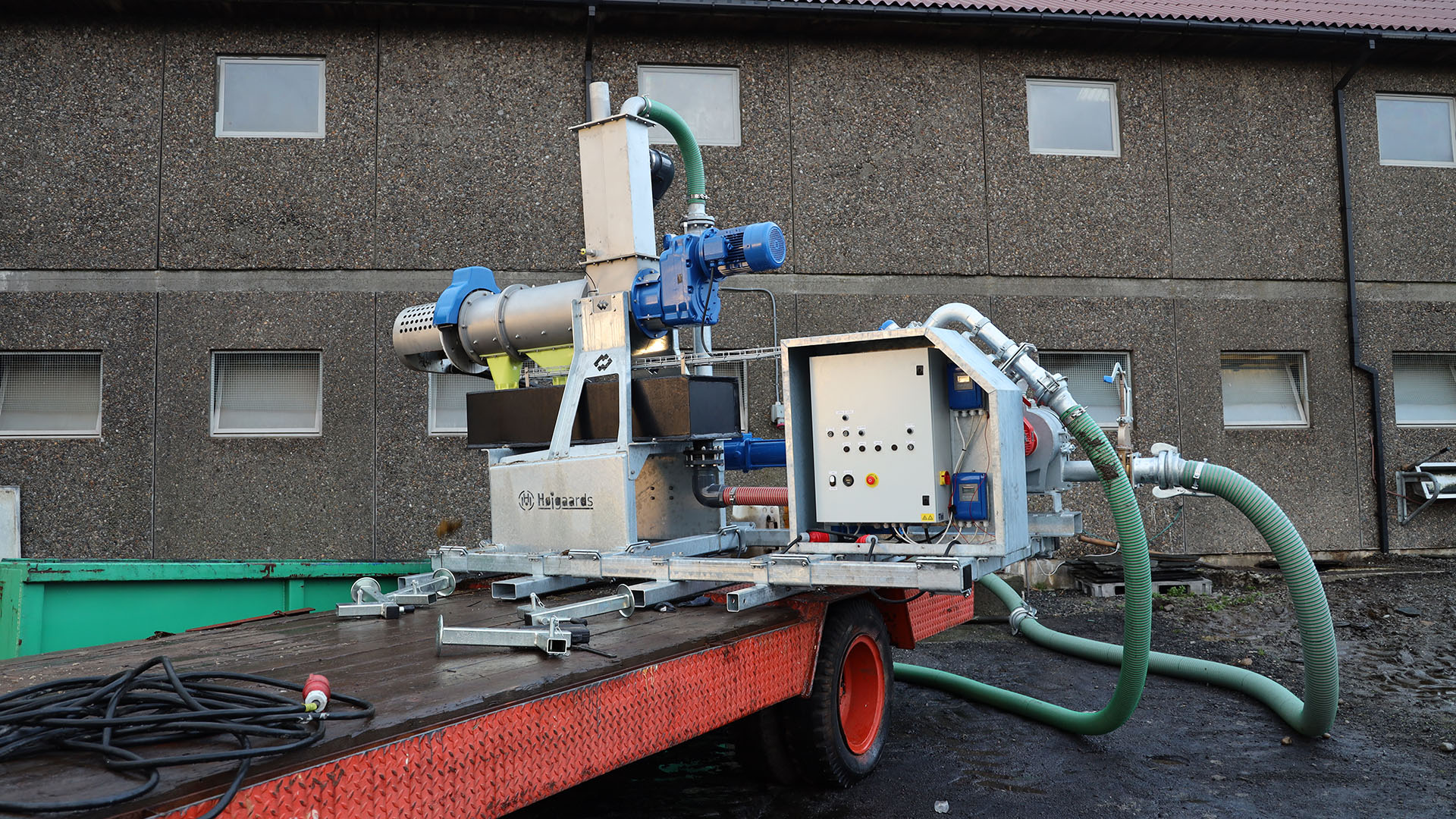 Modifisert gjødselseparator ute på test