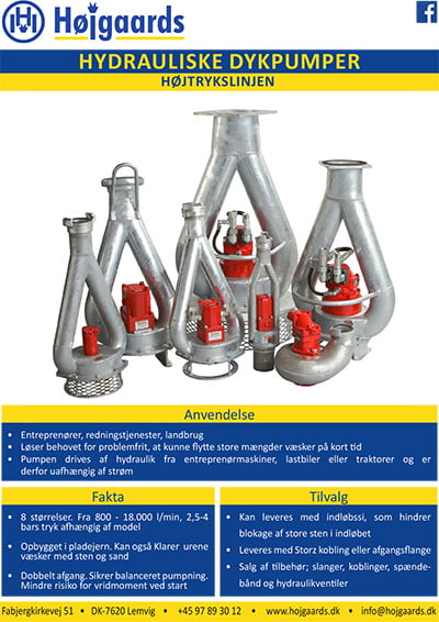 Højgaard framside hydraulisk dykkpumpe høytrykk