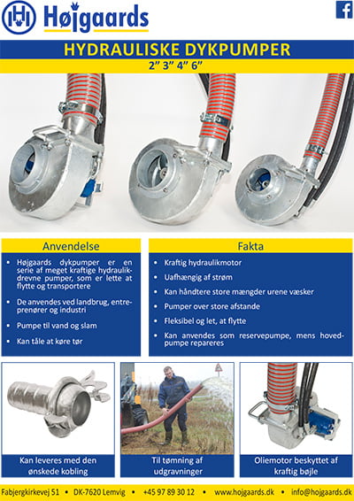 Højgaard framside hydraulisk dykkpumpe